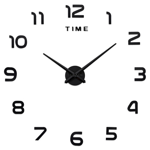 Creative Large DIY Acrylic Mirror Wall Clock (Nordic Style)