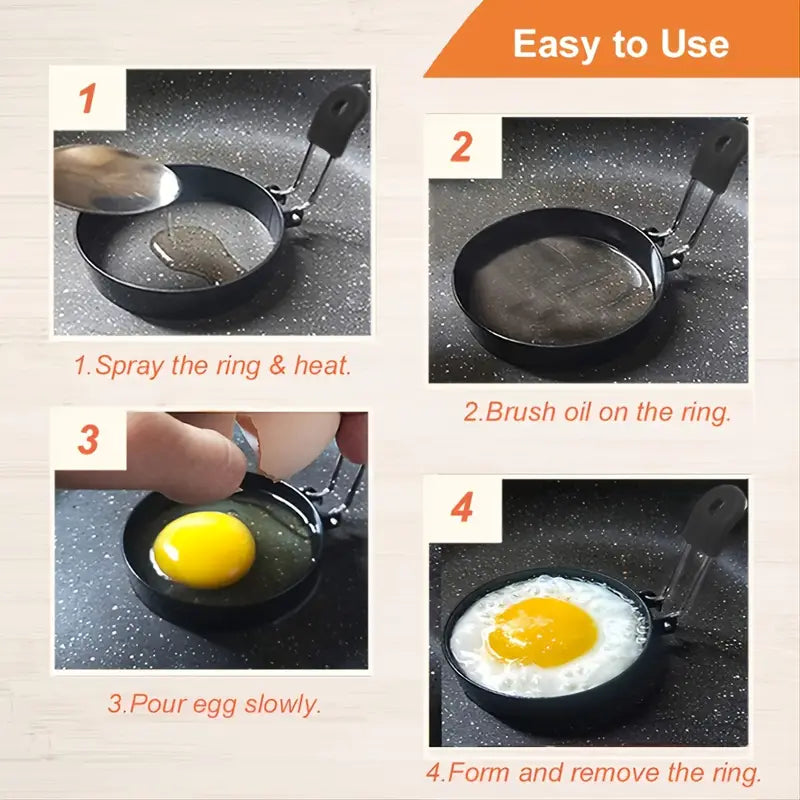Multicolor Nonstick Egg Rings for Pancakes and Burgers