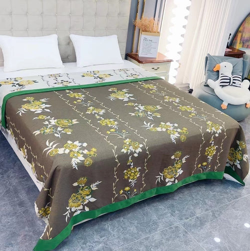 Cotton Blanket with Woven Jacquard Design (Type A)